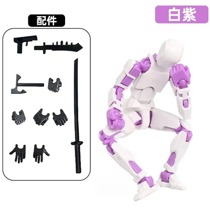 3D Printed Multi-Jointed Robot Action Figure – Full Articulation with Accessories
