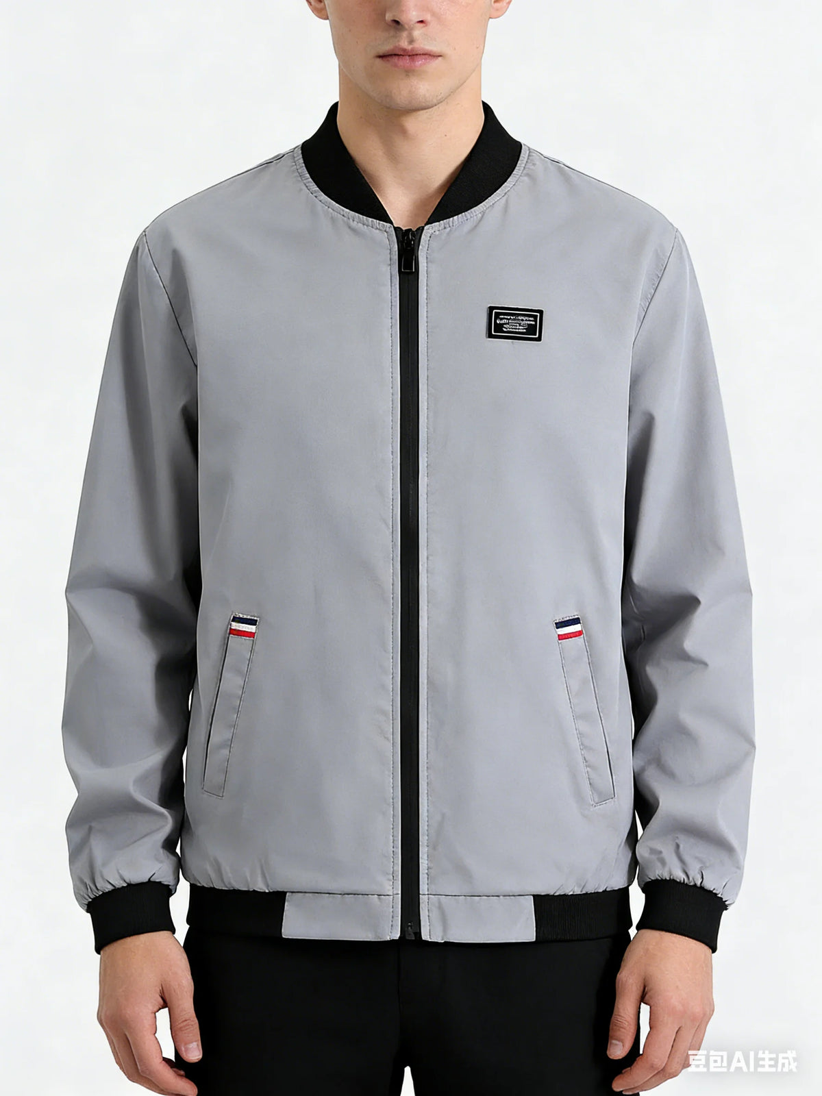 Men's Casual Windproof Bomber Jacket – Zip-Up Spring Autumn Coat