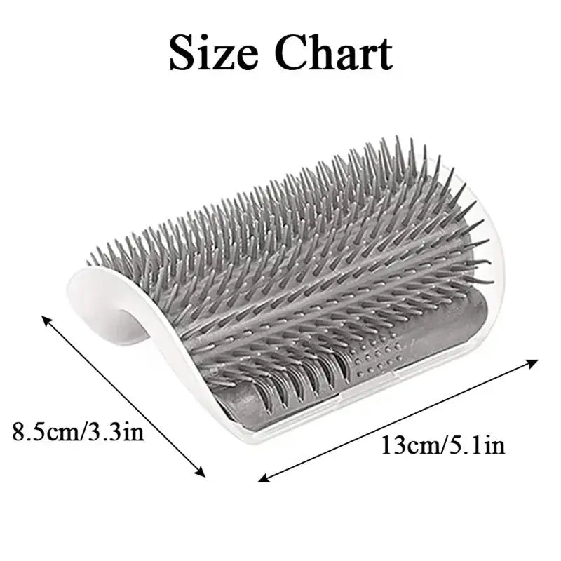 Cat Corner Grooming Brush – Self-Groomer Scratcher with Catnip