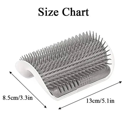 Cat Corner Grooming Brush – Self-Groomer Scratcher with Catnip