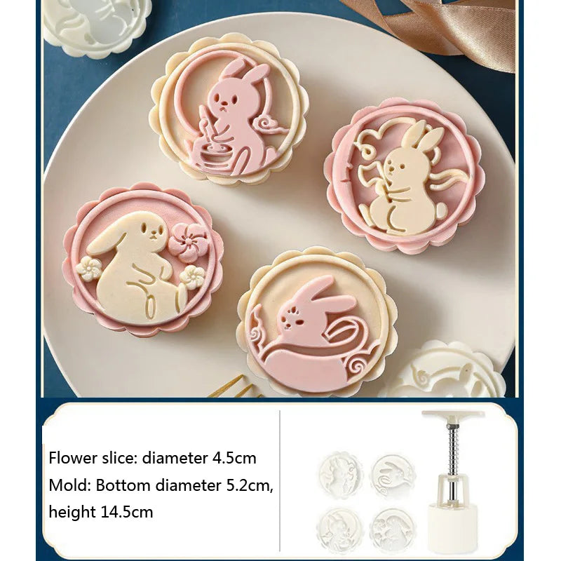 Mooncake Mold Hand Press – DIY Pastry & Mung Bean Cake Stamp