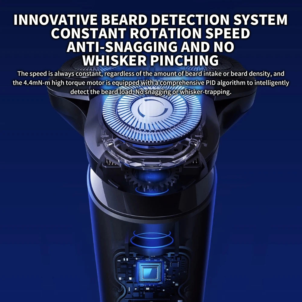 Mijia S700 Electric Shaver for Men – 3-Head Rotary Razor with Charging Stand