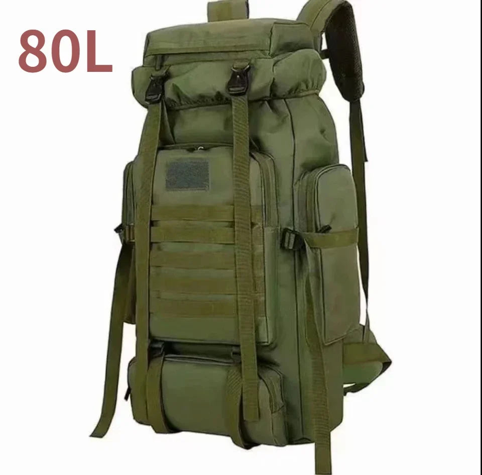 Large Tactical Mountaineering Backpack 80L/100L MOLLE Hiking Bag