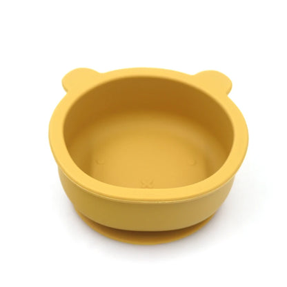 Bear Silicone Baby Feeding Bowl with Suction – 300ml