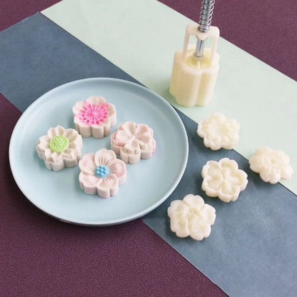 Mooncake Mold Hand Press – DIY Pastry & Mung Bean Cake Stamp