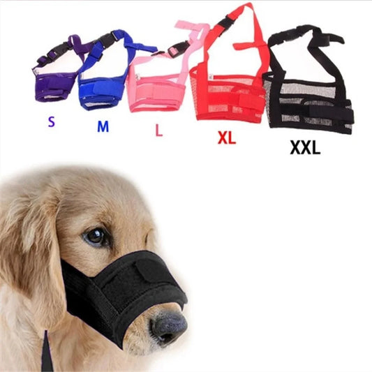 Dog Muzzle Breathable Mesh with Adjustable Nylon Straps