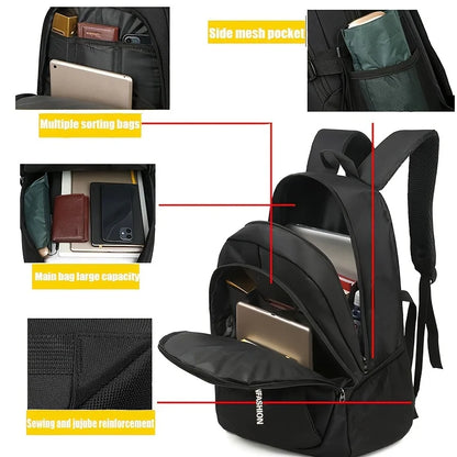 Waterproof Oxford Men's Backpack – Business Laptop & Travel Rucksack