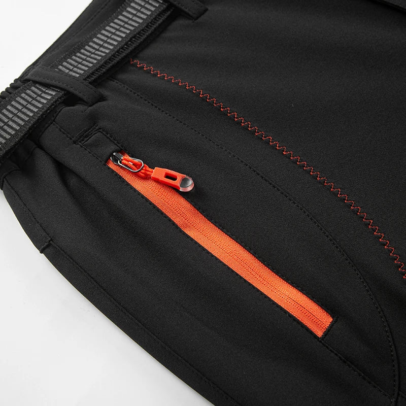 Men's Fleece Hiking Pants – Waterproof Windproof Outdoor Trousers