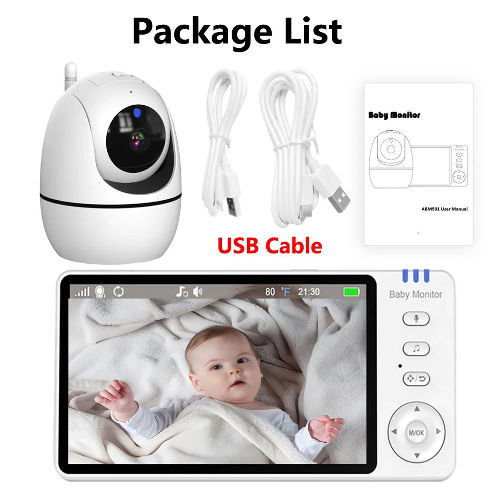 5-Inch Video Baby Monitor with Night Vision & Two-Way Audio