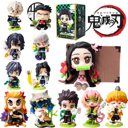 Demon Slayer Anime Figure Blind Box – Tanjiro & Nezuko Mini Statues