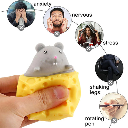 Mouse in Cheese Squeeze Toy – Pop-Up Fidget Stress Relief