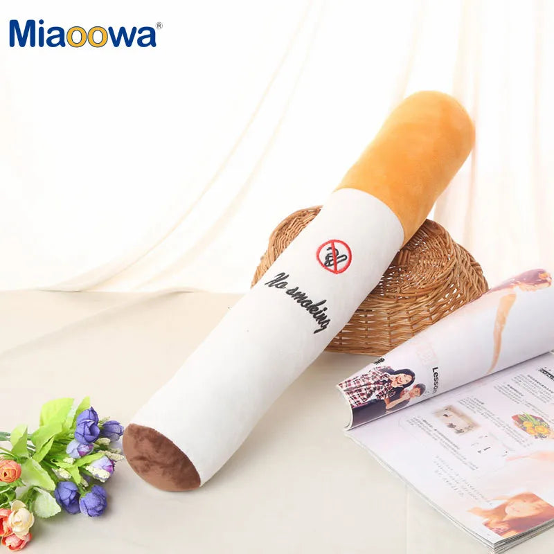 Cigarette Shaped Plush Body Pillow – Funny Novelty Cylindrical Cushion