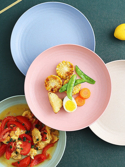 Wheat Straw Dinner Plates Set of 4 – Unbreakable & Reusable
