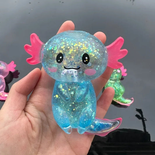 Squishy Axolotl Fidget Toy – Stretchy Salamander Stress Relief