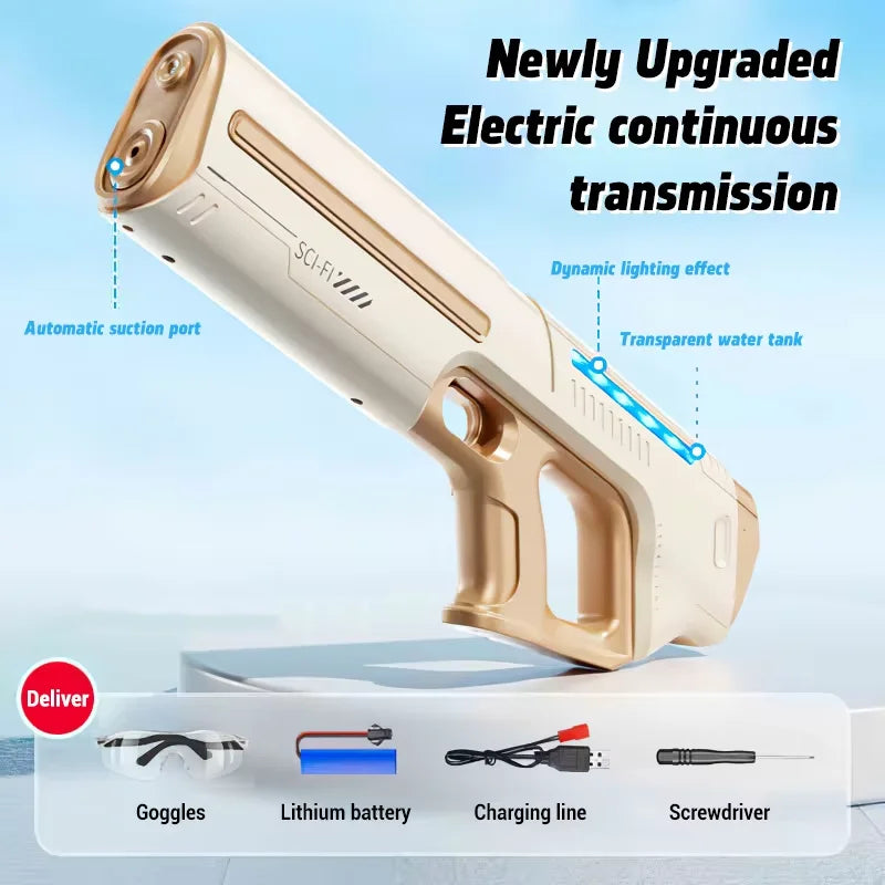 Electric Water Gun Toy for Kids – Large Capacity Automatic Soaker