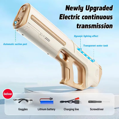 Electric Water Gun Toy for Kids – Large Capacity Automatic Soaker