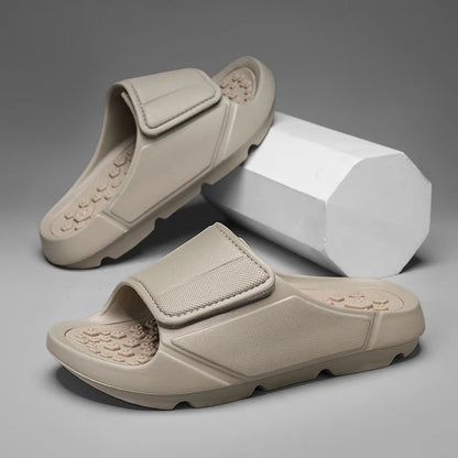 Men's Massage Slide Sandals – Soft Sole, Indoor & Outdoor