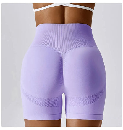 Seamless High-Waist Scrunch Butt Shorts for Women