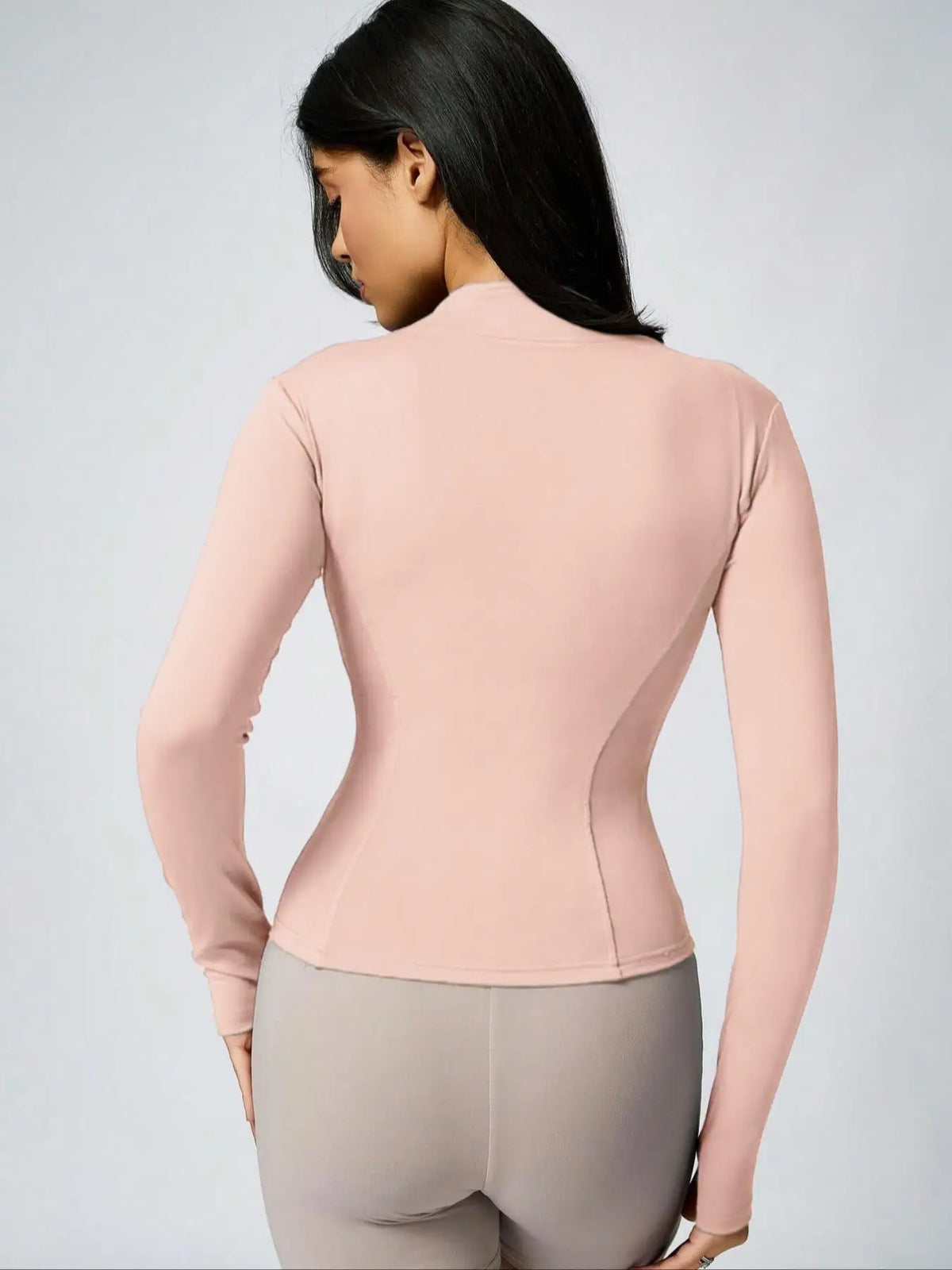 Women's Athletic Zip-Up Jacket – Slim Fit Quick-Dry Workout Top