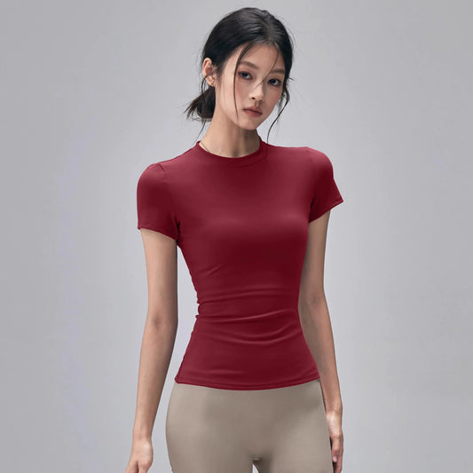 Women's Quick-Dry Workout T-Shirt – Slim Fit Yoga & Running