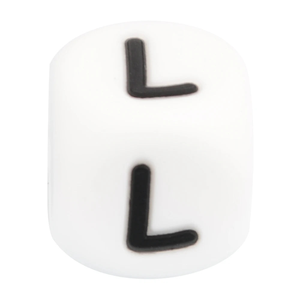 Silicone Alphabet Letter Beads 12mm – 40pcs Food Grade Teething