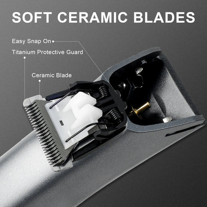 Men's Body Groomer & Groin Hair Trimmer – Waterproof with Ceramic Blade