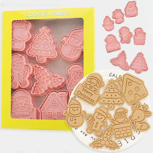 Christmas Cookie Cutter Set – Holiday Biscuit Molds for DIY Baking