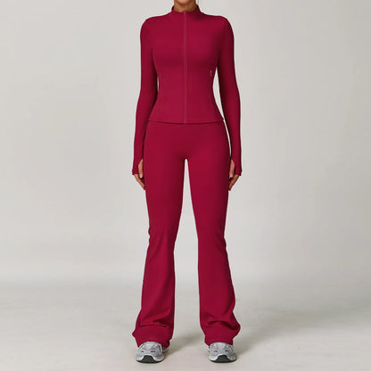 Women's Yoga Set 2-3 Piece Workout Tracksuit with Sports Bra