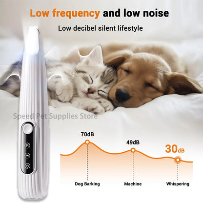 Electric Pet Hair Trimmer with LED Light – Low Noise Dog & Cat Groomer