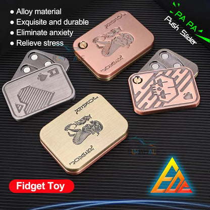 Metal Joker Poker Card Fidget Slider – EDC Stress Relief Toy