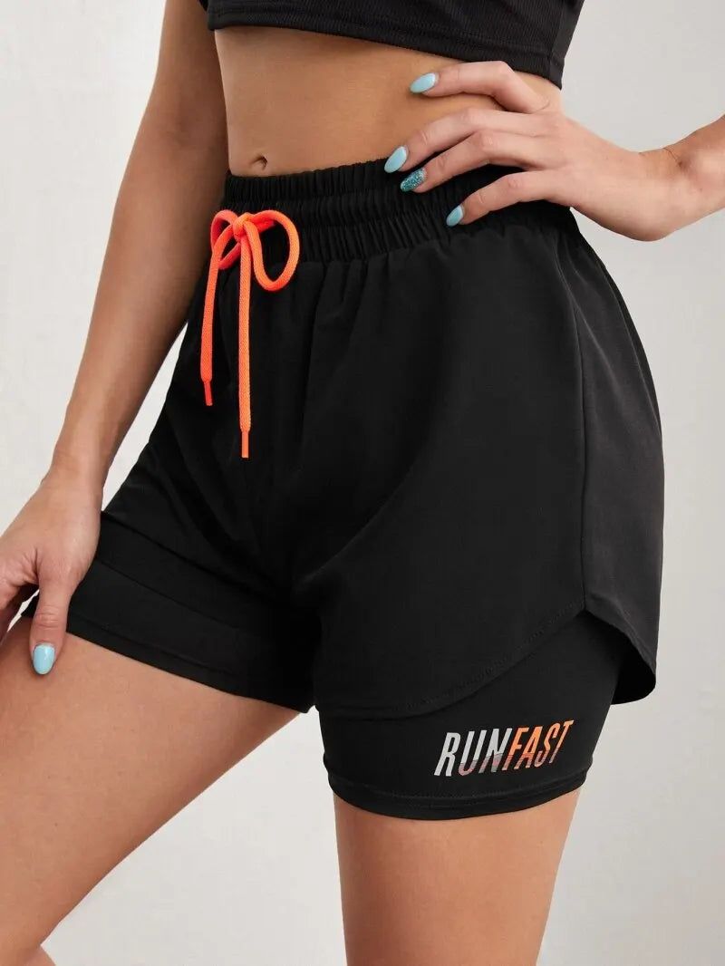 2-in-1 Running Shorts Women – High Waist with Built-In Liner