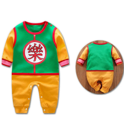 Dragon Ball Baby Anime Romper – Goku Costume Jumpsuit for Newborn to 18M