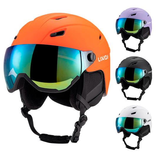 Ski Helmet with Integrated Visor Goggles – Unisex Snowboard Helmet