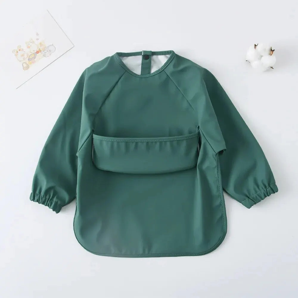 Kids Waterproof Long Sleeve Art Smock Bib Apron