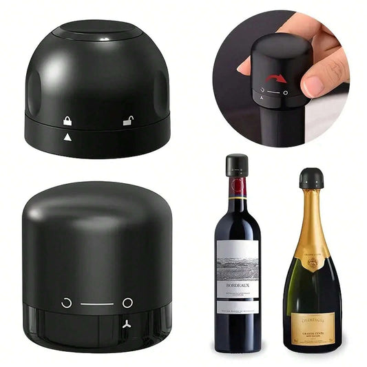 Wine & Champagne Bottle Stopper – Leak-Proof Spin-Lock Cap