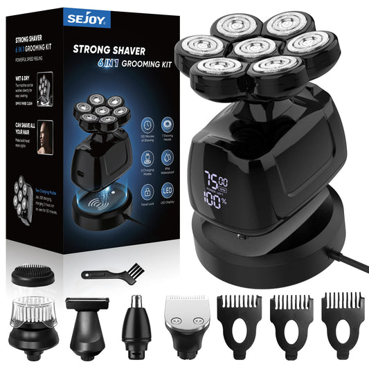 Sejoy 7D Electric Shaver for Men – 6-in-1 Grooming Kit