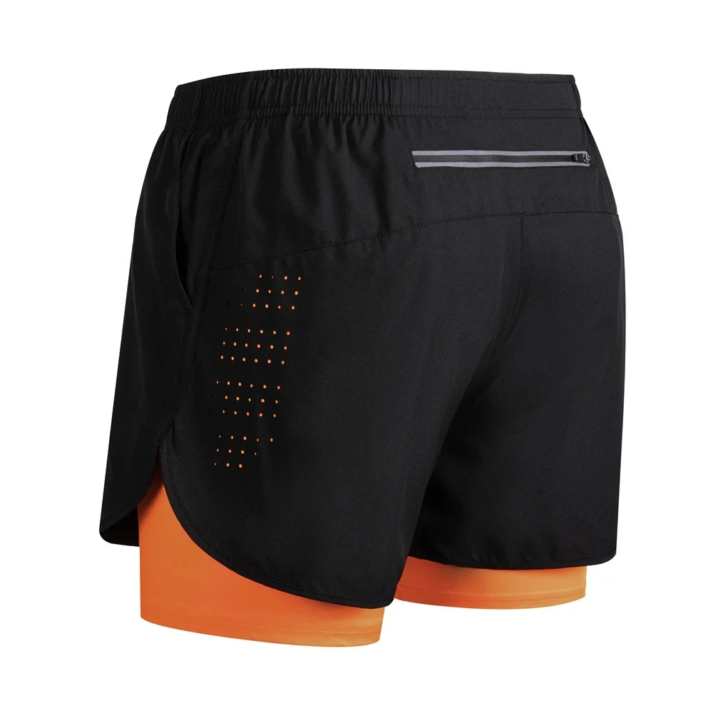 Men's Reflective Running Shorts – Double-Layer Quick-Dry Training Shorts
