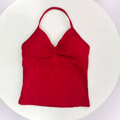 Women's Open Back Sports Bra Yoga Top | Breathable Stretchy