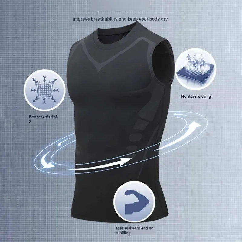 Men's Compression Tank Top – Sleeveless Gym Shirt for Fitness & Bodybuilding