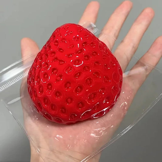 Strawberry Squishy Fidget Toy – Slow Rise Stress Relief Squeeze Ball