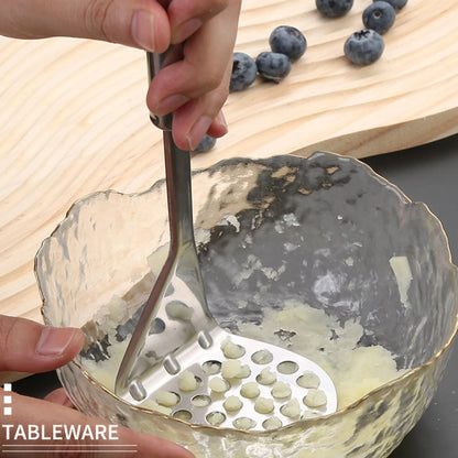 Stainless Steel Potato Masher – Manual Food Press Tool