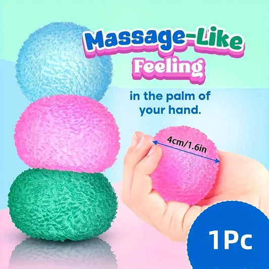 Textured Squeeze Ball Fidget Toy – Soft Stress Relief for Kids & Adults