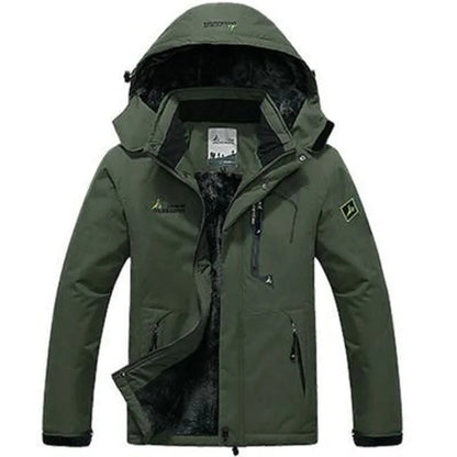 Men's Winter Parka Jacket – Thick Fleece Hooded Windproof Coat