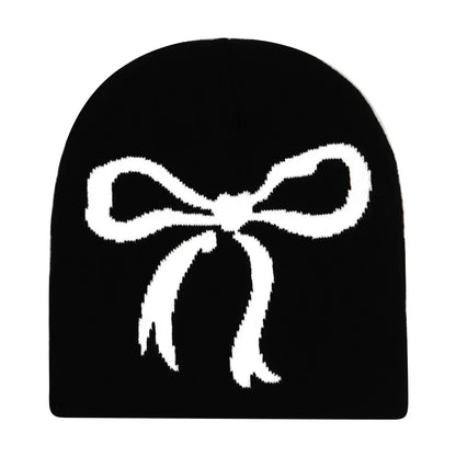 Y2K Letter Print Knit Beanie Hat – Unisex Winter Cap