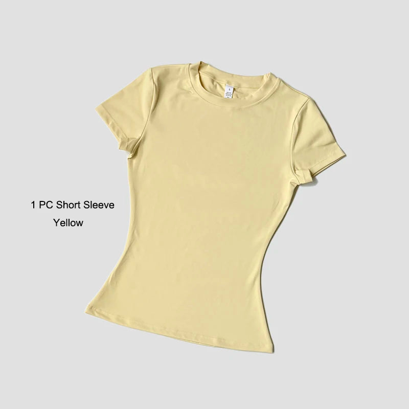 Women's Yoga Set – Sport Top & High Waist Shorts for Gym & Fitness