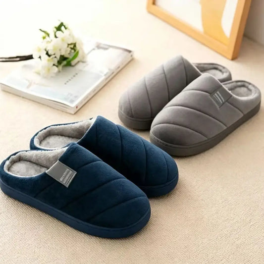 Winter Plush Slippers – Warm Non-Slip Indoor Home Shoes