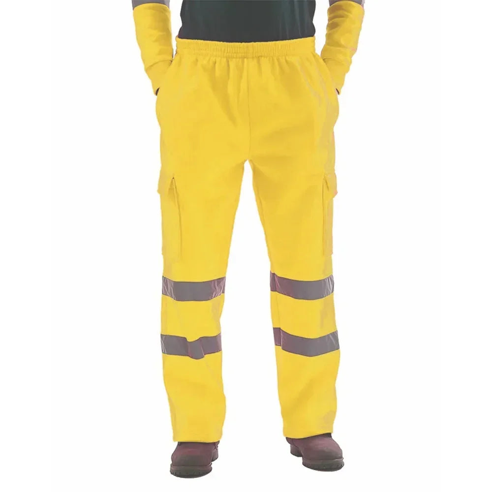Men's Reflective Safety Cargo Sweat Pants – Hi-Vis Workwear Joggers