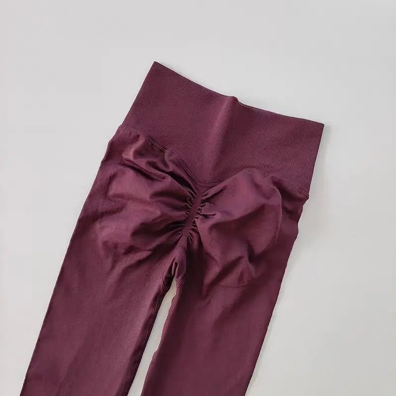 Women's High-Waist Yoga Leggings – Seamless Push-Up Gym Pants