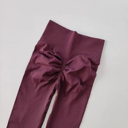 Women's High-Waist Yoga Leggings – Seamless Push-Up Gym Pants