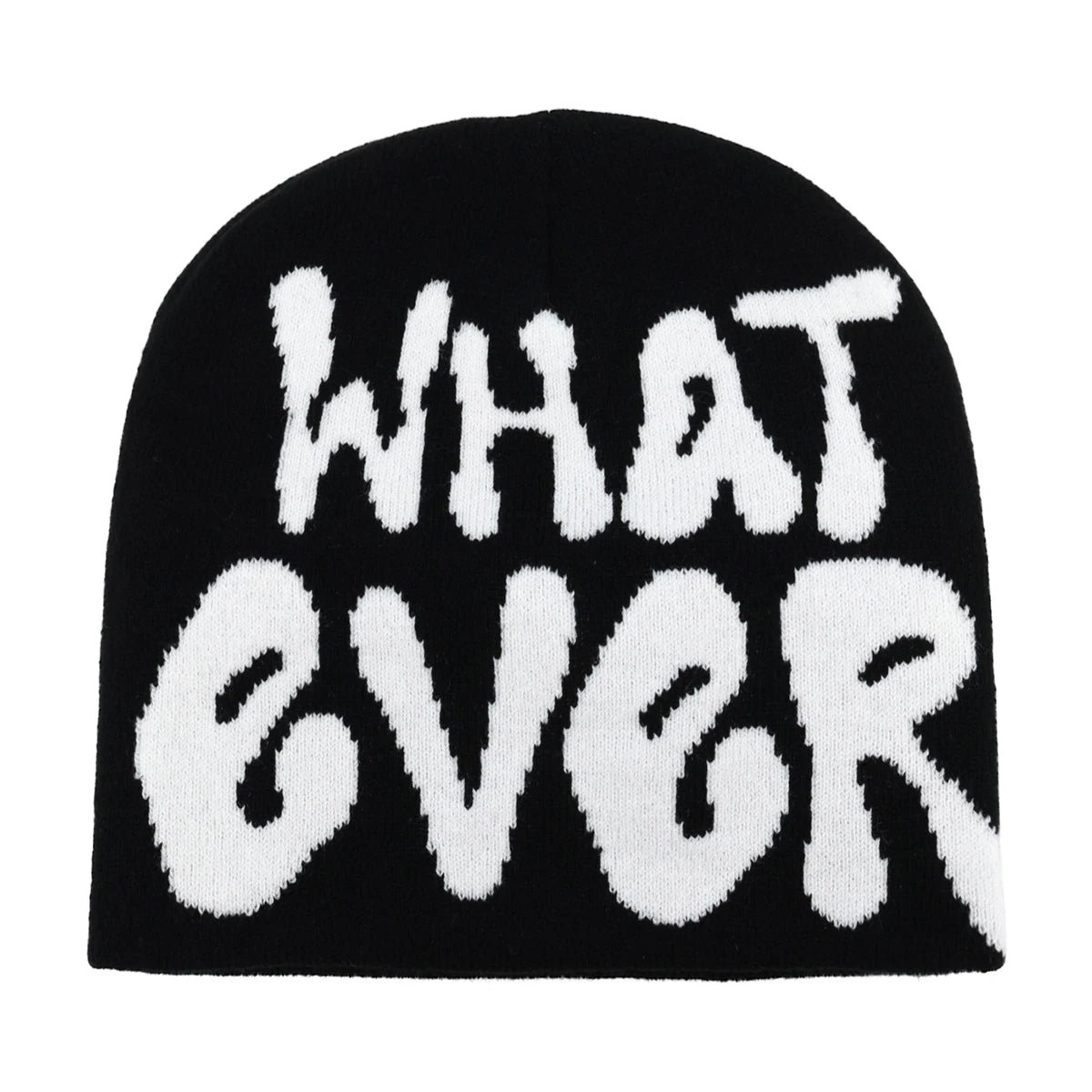 Y2K Letter Print Knit Beanie Hat – Unisex Winter Cap